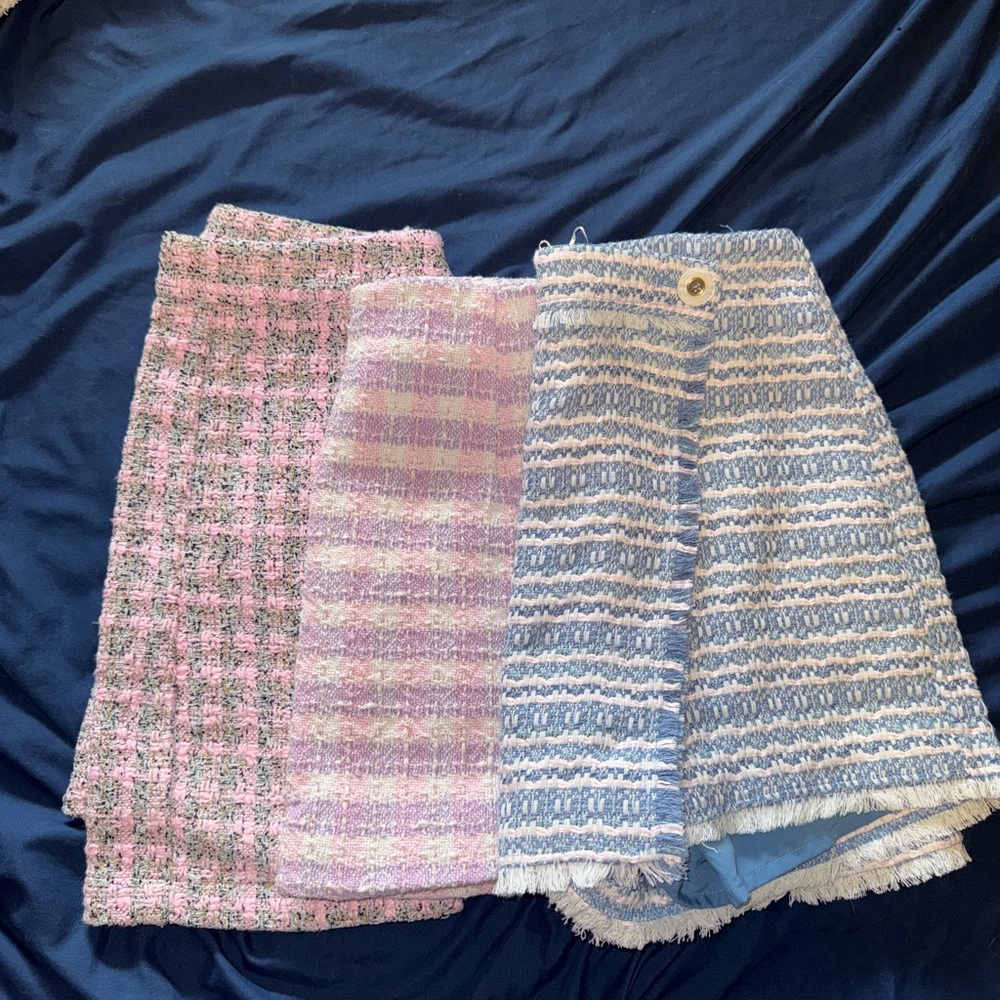 House of Harlow 1960 Tweed Skirt Set - Pink, Purple, Blue